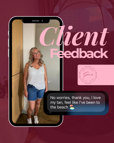 Spray tan client feedback