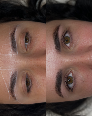 Brow mapping, threading and tinting