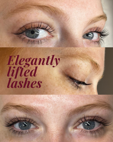 Korean lash lift with a natural curl shape